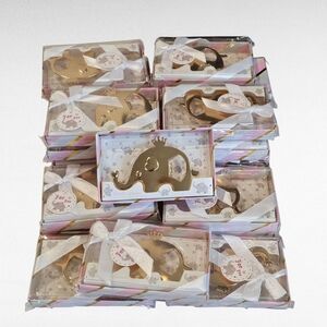 24 Piece Elephant Baby Girl Shower Bottle Openers Pink Box
